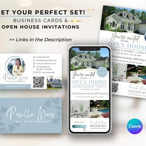Realkante QR-Code Visitenkarte - Realtor Marketing, Real Branding Branding, Business Card Template Entrepreneur, Canva Template Bild 6
