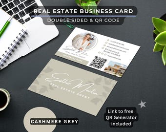 Signature QR Code Business Card for Real Estate  – Canva Template | Realtor Marketing & Branding | Custom Luxury Card