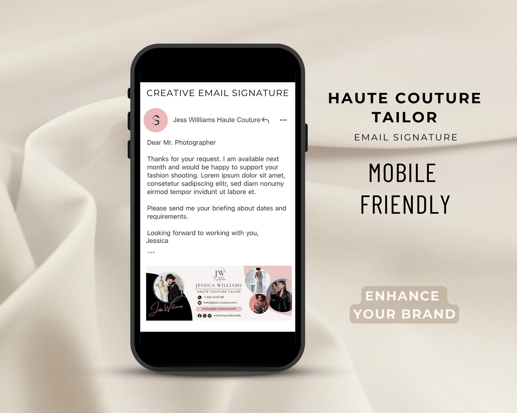 Email Signature Template Bundle Gmail Signature Haute Couture Marketing ...