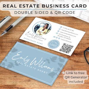 Realkante QR-Code Visitenkarte - Realtor Marketing, Real Branding Branding, Business Card Template Entrepreneur, Canva Template