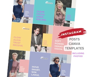 Motivational Instagram Posts – Canva Template, Business Coach Quotes (Digital Download)