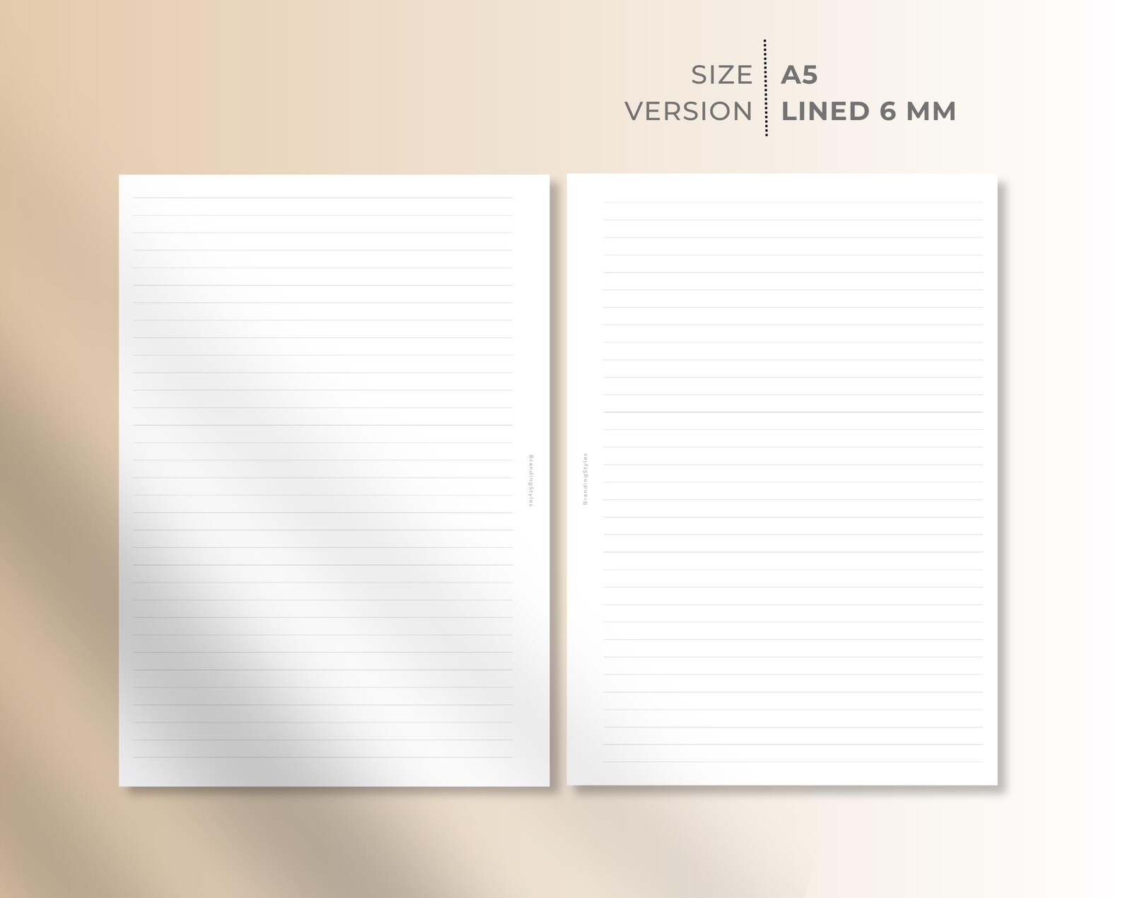 A5 Planner Inserts | Lined, Grid, Dot Paper | Study Notes (PDF Download ...