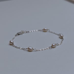 Freshwater Pearl Bracelet CHARLOTTE - 14k Gold Filled or .925 Silver, with Natural, Genuine Pearls, Freshwater Pearl Bracelet