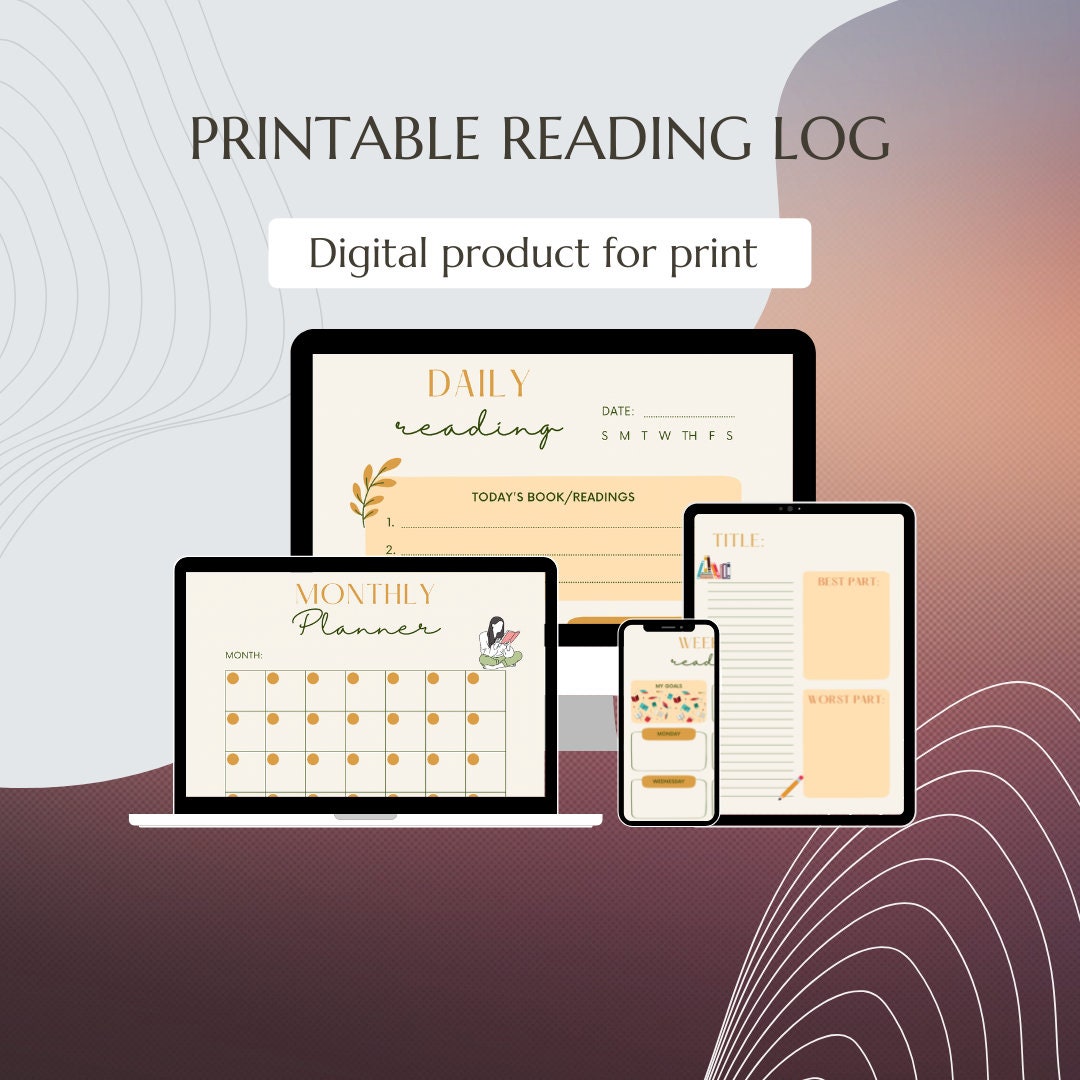 Daily Reading Log Reading Journal With Summary Books to Read - Etsy