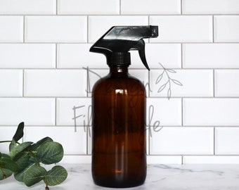 Amber Bottle Mockup | Label Mockup | Farmhouse Mockup | Amber Spray Cleaning Bottle Mockup | Styled Product Stock Photo | Add SVG Design