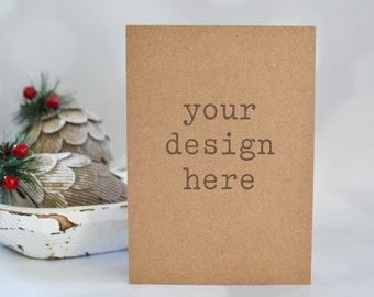 Mockup del biglietto di Natale / Mockup del biglietto di auguri / Mockup dell'invito alla festa di Natale / Mockup dell'invito alla sposa / Aggiungi invito clipart SVG