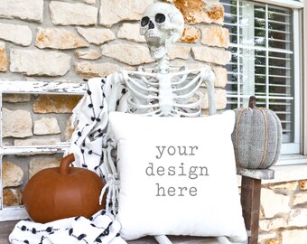 Halloween Pillow Mockup | Blank Pillow Digital Mockup | Pillow Mockup | Stock Photography | Add Your Design | Add SVG Clipart Sublimation
