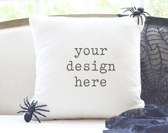 Halloween Kussen Mockup | Lege Kussen Digitale Mockup | Kussen Mockup | Stockfotografie | Voeg uw ontwerp | SVG Clipart-sublimatie toevoegen