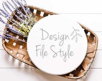 Wood Round Sign Mockup | Wood Sign Shiplap Mockup | Farmhouse Mockup | Flat Lay Mockup | Stock Photo | Add Your Design | Sublimation SVG