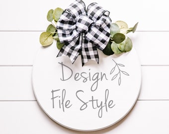 Wood Round Sign Mockup | Wood Sign Shiplap Mockup | Farmhouse Mockup | Flat Lay Mockup | Stock Photo | Add Your Design | Sublimation SVG