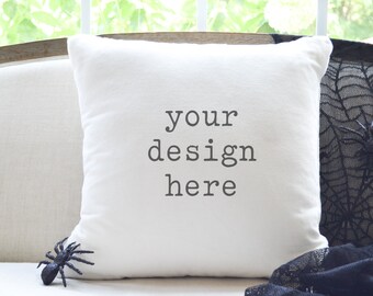 Halloween Pillow Mockup | Blank Pillow Digital Mockup | Pillow Mockup | Stock Photography | Add Your Design | Add SVG Clipart Sublimation