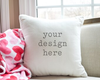 Valentine Pillow Mockup | Blank Pillow Digital Mockup | Farmhouse Pillow Mockup | Stock Photography | Add Your Design | Add Sublimation SVG