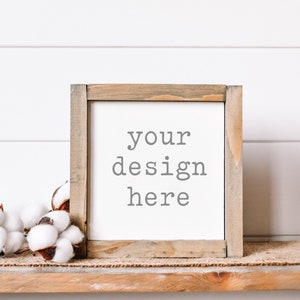 Wood Sign Mockup | Blank Wood Sign Mockup | Flat Lay Mockup | Stock Photo | Add Your Design | Unfinished Wood Sign Mockup | Sublimation SVG