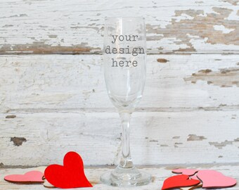 Champagne Flute Mockup | Valentine's Day Digital Mockup | Valentine Champagne Flute Mockup | Bridal Mockup | Add Design SVG Sublimation