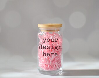 Valentine's Day Glass Beer Can Mockup | Glass Beer Can Style Mockup | Valentine's Day Mockup | Stock Photo | Add SVG Sublimation Clipart