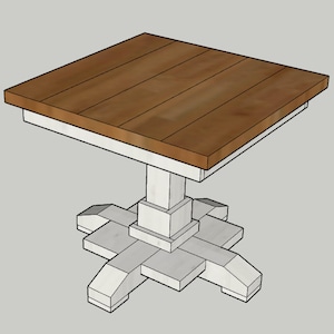 Column with Drawer End Table Plans - Digital Download
