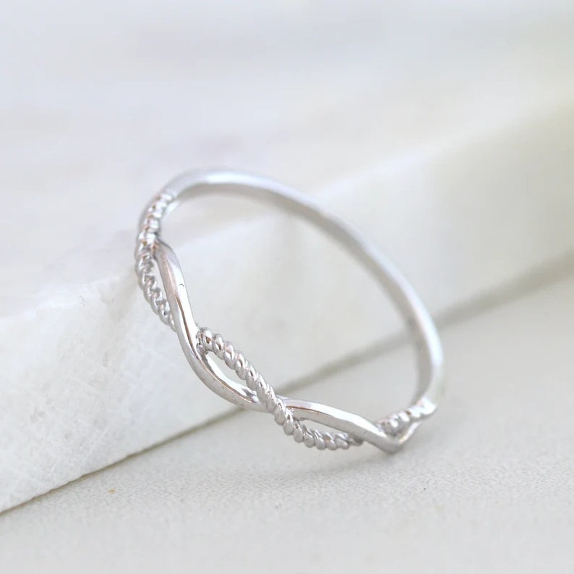 Double Twist Ring in Sterling Silver Twist Ring Double Twist Etsy