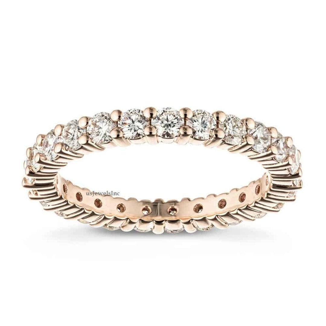CZ Stacking Eternity Ring-cubic Zirconia Ring Gold Minimalist - Etsy