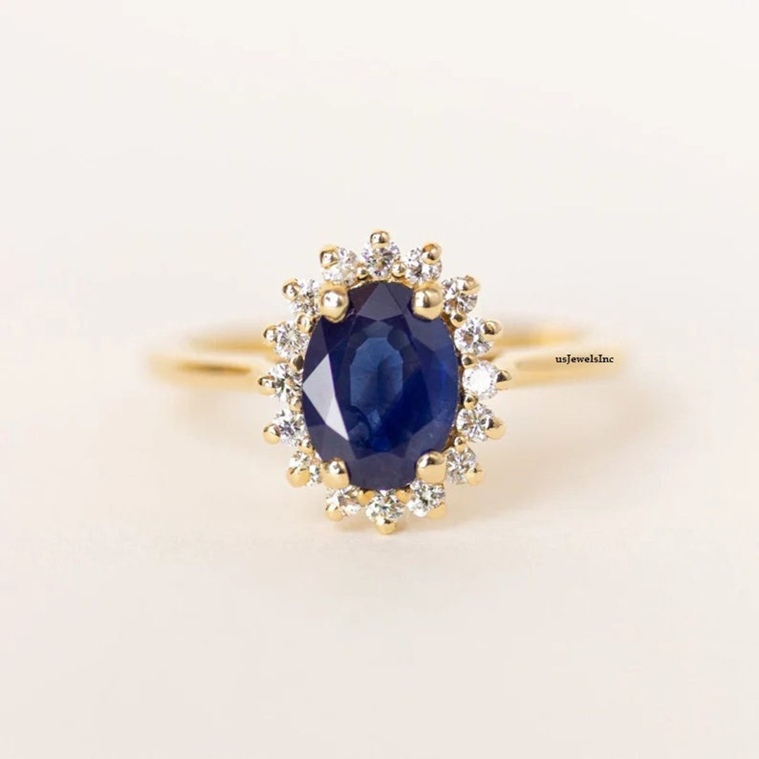 Art Deco Sapphire Ring Sterling Silver Ring Vintage Genuine - Etsy