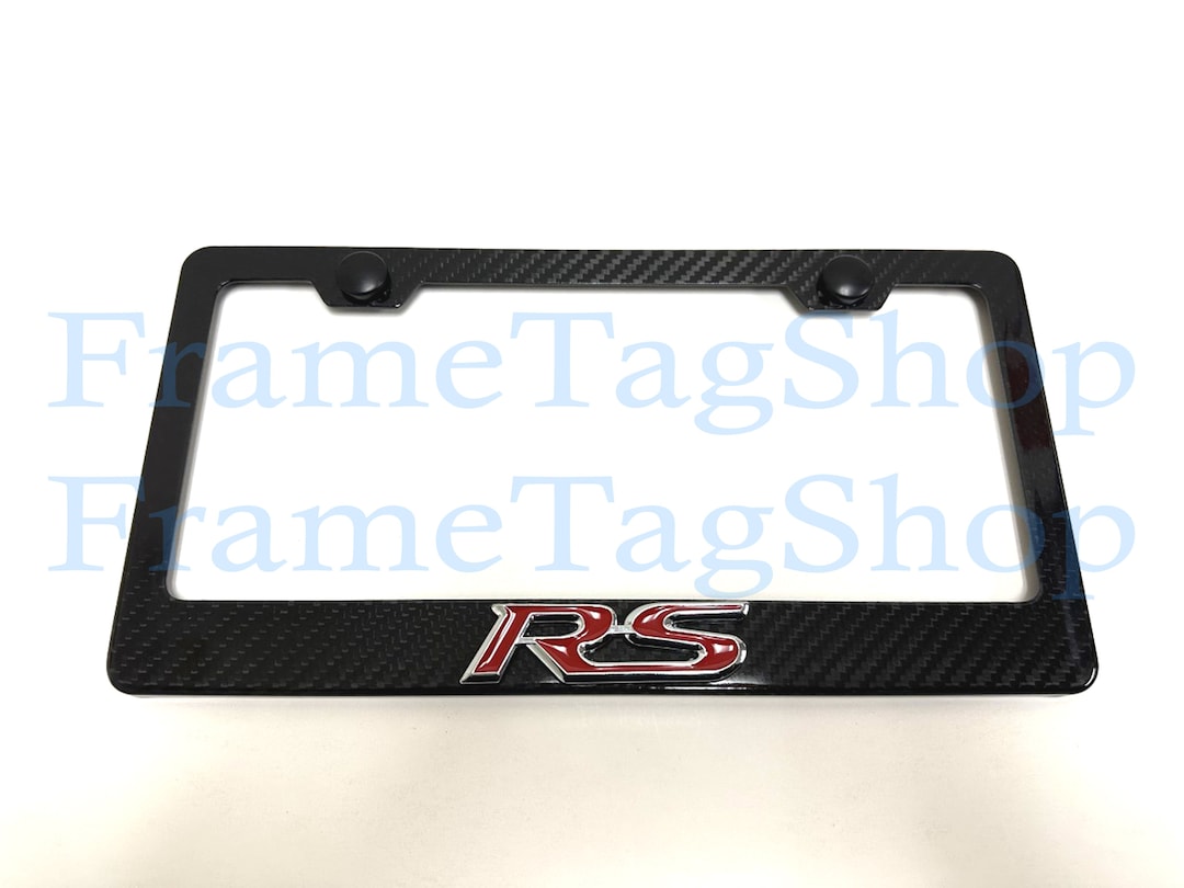thumbnail image 2 of BLVD 3K Twill Carbon Fiber License Plate Frame – Sport Logo, 3D Emblem, Black 2 of 5