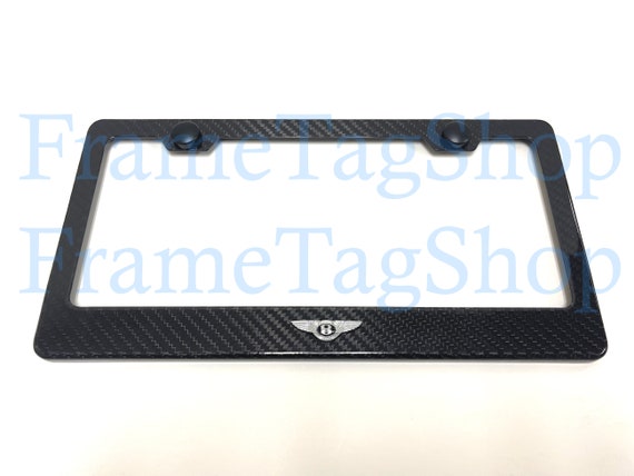 BLVD Stainless Steel License Plate Frame – Black 3D Emblem, Rust-Free + Screw Caps