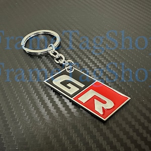 3D design Metal GR Gazoo Racing Emblem Car Badge Logo Keychain Keyring Key Chain