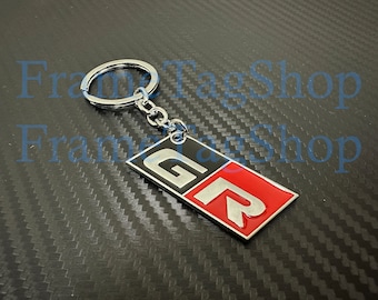 3D design Metal GR Gazoo Racing Emblem Car Badge Logo Keychain Keyring Key Chain