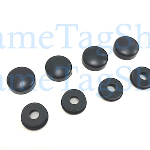 4-pieces set Black Screw Cap Covers For all USA License Plate Frame and License Plates