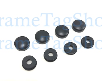 4-pieces set Black Screw Cap Covers For all USA License Plate Frame and License Plates