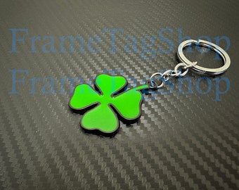 3D design Metal QV Quadrifoglio Emblem Car Badge Logo Keychain Keyring Key Chain Four Leaf Clover