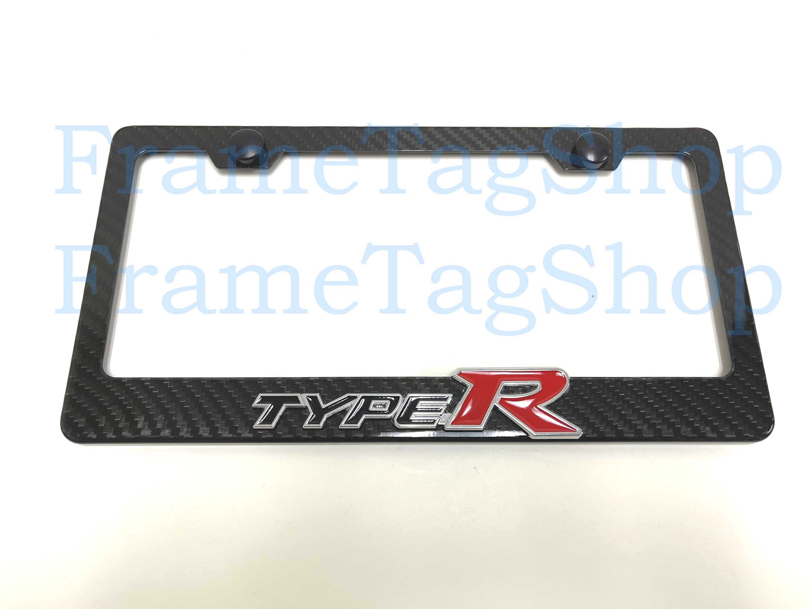 1x Type R 3D Emblem Badge Real 3K Twillweave Real Carbon Fiber
