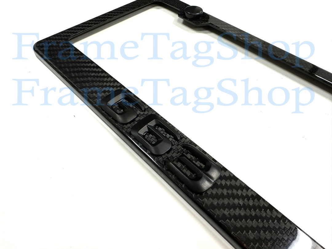 Porsche Carbon Fiber License Plate Frame Real Carbon Fiber Glossy Blank License Plate - Handmade, Universal Fit, 90-Day Warranty Smoke License Plate Protector - Foto 5