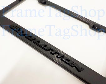 1x Black Evolution 3D Emblem Badge Real 3K TwillWeave Real Carbon Fiber License Plate Frame Lancer EVO