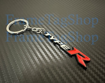 3D design Metal Type R Emblem Car Badge Logo Keychain Keyring Key Chain