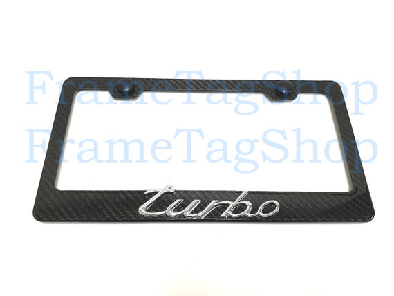 1x Turbo 3D Emblem Badge Real 3K Twillweave Real Carbon Fiber