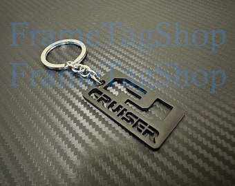 Metal Made Black FJ Cruiser Emblem Car Badge Logo Keychain Keyring Key Chain