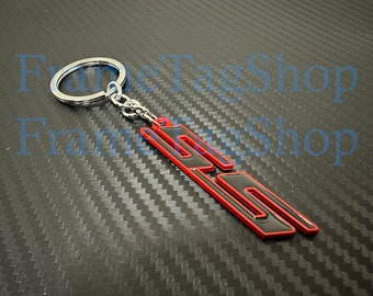 3D design Metal (black/red) SS Emblem Car Badge Logo Keychain Keyring Key Chain Super Sport