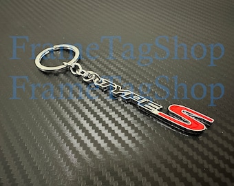 3D design Metal Type S Emblem Car Badge Logo Keychain Keyring Key Chain