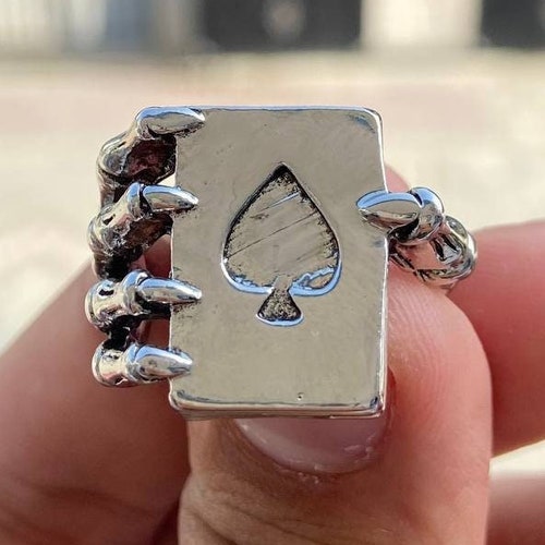 Ace of Spade Ring Etsy