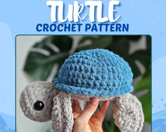 No-Sew Meeresschildkröte Häkelanleitung: Amigurumi Stofftier (PDF Download)