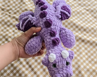 Handmade Crochet Dragon Plush: Fantasy Stuffed Animal Toy