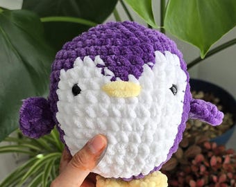Peluche pingouin au crochet fait main - Adorable peluche, cadeau pour enfant