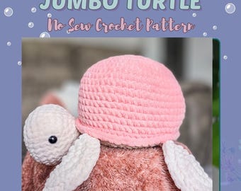 Jumbo Meeresschildkröte Häkelanleitung: Amigurumi Stofftier (PDF Download)