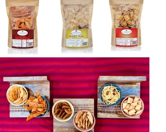 3 Indian Snacks gift box - Vegetarian savouries - Christmas - Wedding - birthday - Wellness