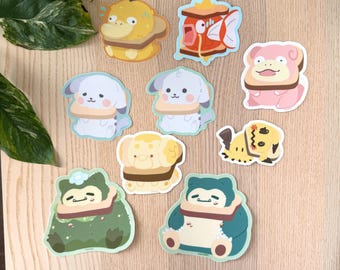 Poke-Toast Non-Starter Sprites Vinyl Stickers