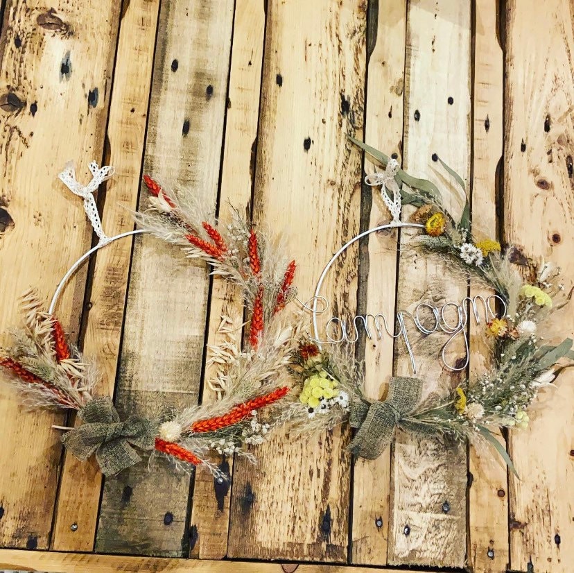 Couronne Fleurs Séchées