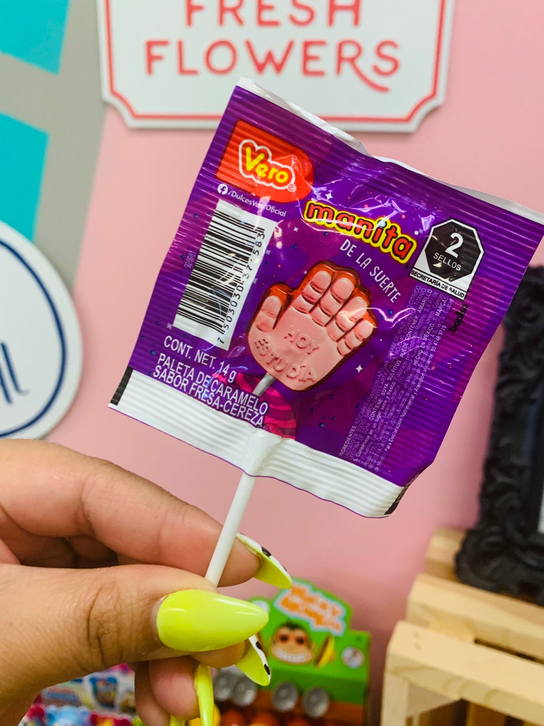 Mexican Lollipop La Manita Cherry and Strawberry Flavors Etsy