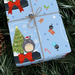 Ghibli Gift Wrap Paper, Anime Totoro Christmas Gift Wrap Paper, Custom Gift Wrap