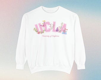UCLA Crewneck Sweatshirt, Cute College Sweatshirt, Cute College Crewneck With Bow, University of California, UCLA Merch, Croquette