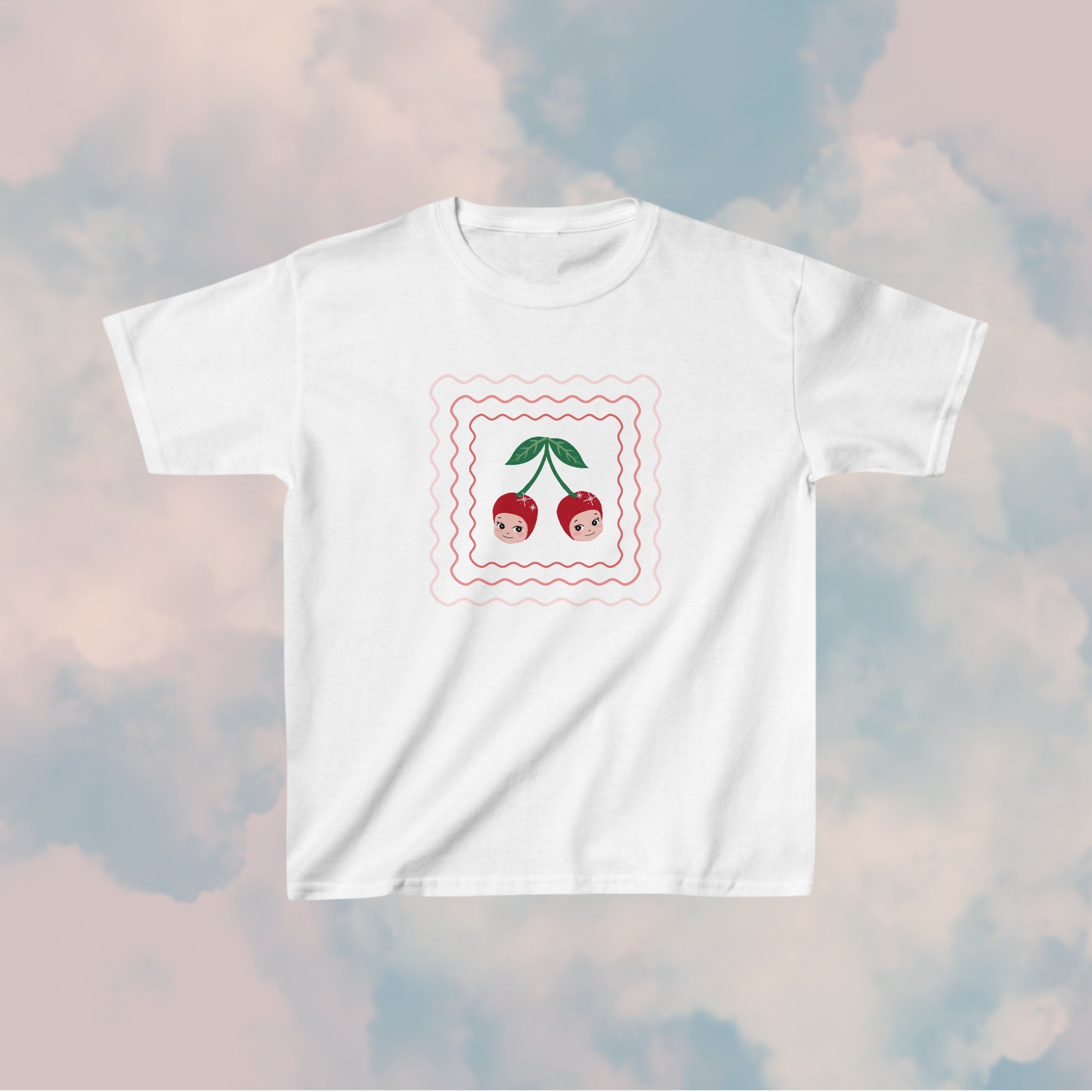★海外限定★Girls Don't Cry Cherry Angel Baby Tee org.jpg
